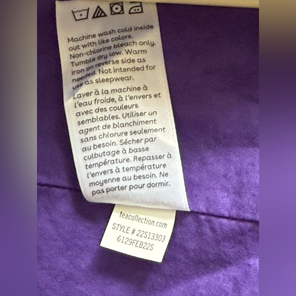 Tea Collection Purple Floral Sleeveless Dress ~ Size 8 ~ Lined ~ 100% Cotton - Picture 4 of 8